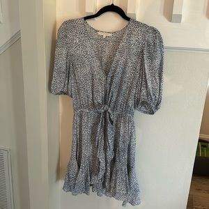 Blue Leopard Olivaceous Dress